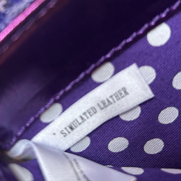 Disney Loungefly Minnie Purple Sequined Bifold Wallet, 1-Piece - Picture 11 of 12